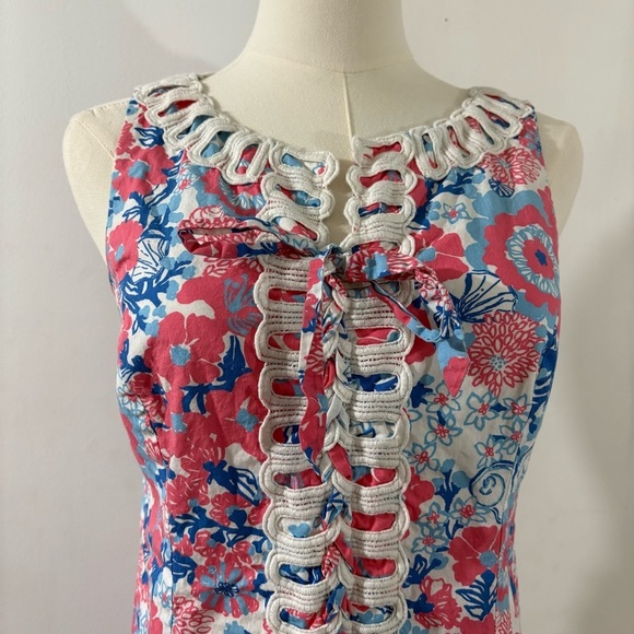 Lilly Pulitzer Shell Yeah Florida Shift Dress Sz 2 Pockets Preppy Nautical Beach - Picture 2 of 16